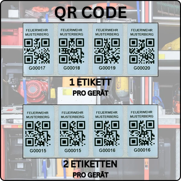 Feuerwehr Geräteetiketten