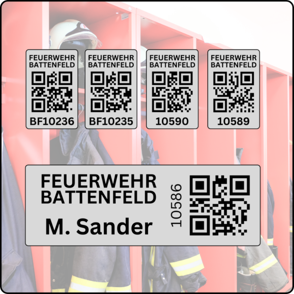 Feuerwehr Musteretiketten